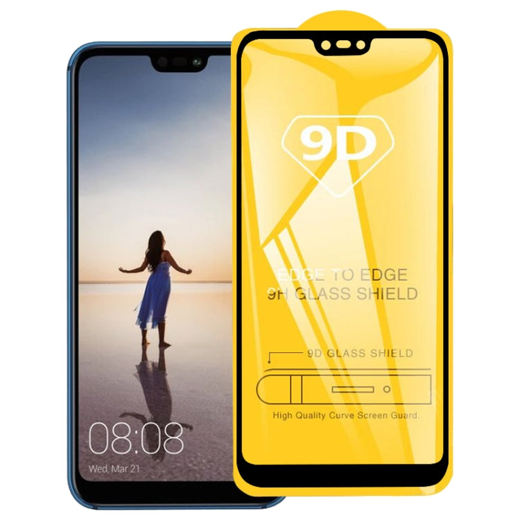 9D Full Glue Full Screen Tempered Glass Film For Huawei P20 Lite / Nova 3e