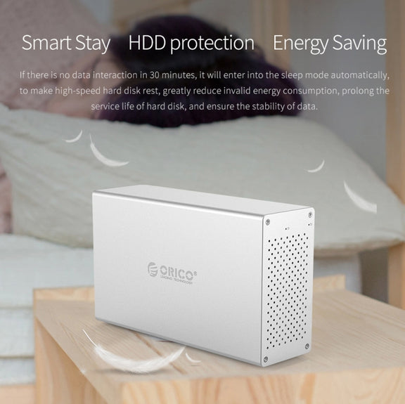 ORICO Honeycomb Series WS500RC3 SATA 3.5 inch USB-C / Type-C 5 Bays Aluminum Alloy HDD / SSD Enclosure with Raid, The Maximum Support Capacity: 50TB