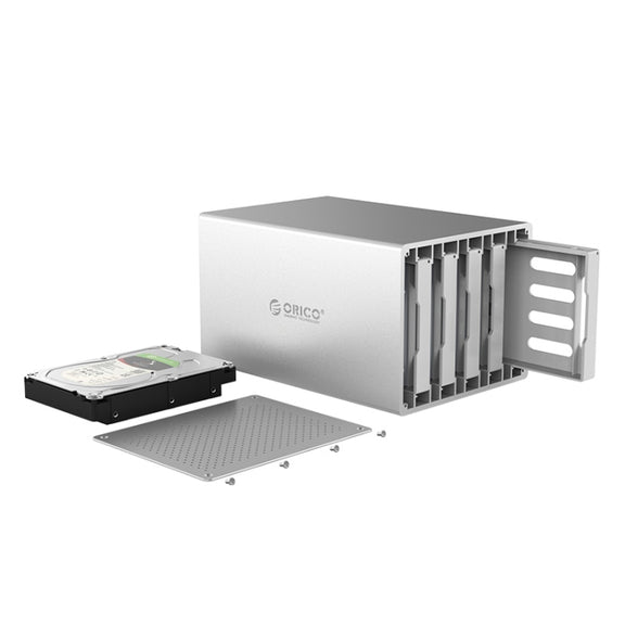 ORICO Honeycomb Series WS500RC3 SATA 3.5 inch USB-C / Type-C 5 Bays Aluminum Alloy HDD / SSD Enclosure with Raid, The Maximum Support Capacity: 50TB