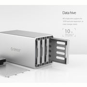 ORICO Honeycomb Series WS500RC3 SATA 3.5 inch USB-C / Type-C 5 Bays Aluminum Alloy HDD / SSD Enclosure with Raid, The Maximum Support Capacity: 50TB