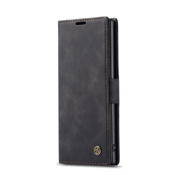 CaseMe-013 Multifunctional Horizontal Flip Leather Case with Card Slot & Holder for Galaxy Note 10(Black)