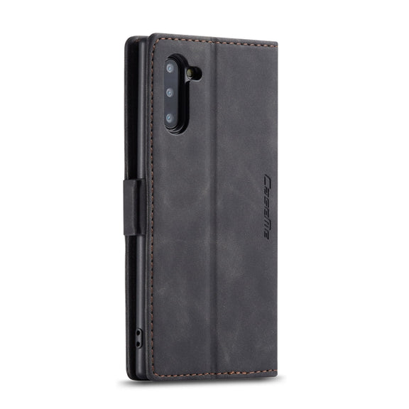 CaseMe-013 Multifunctional Horizontal Flip Leather Case with Card Slot & Holder for Galaxy Note 10(Black)