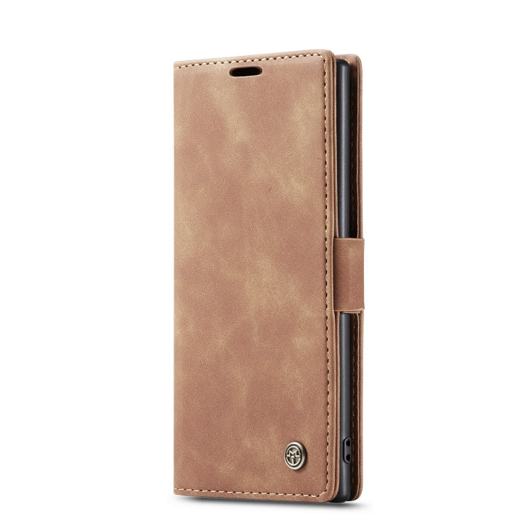 CaseMe-013 Multifunctional Horizontal Flip Leather Case with Card Slot & Holder for Galaxy Note 10(Brown)