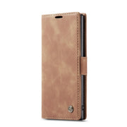 CaseMe-013 Multifunctional Horizontal Flip Leather Case with Card Slot & Holder for Galaxy Note 10(Brown)