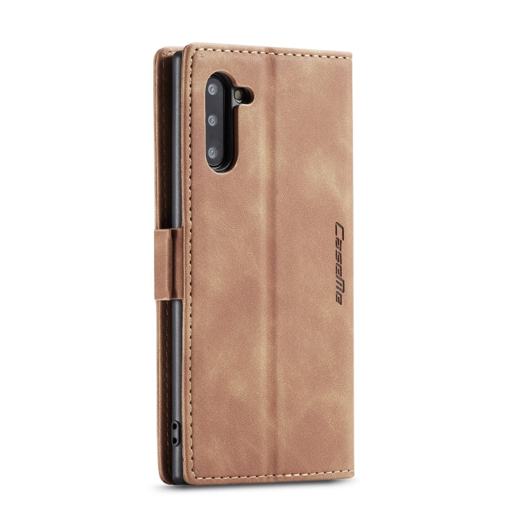 CaseMe-013 Multifunctional Horizontal Flip Leather Case with Card Slot & Holder for Galaxy Note 10(Brown)