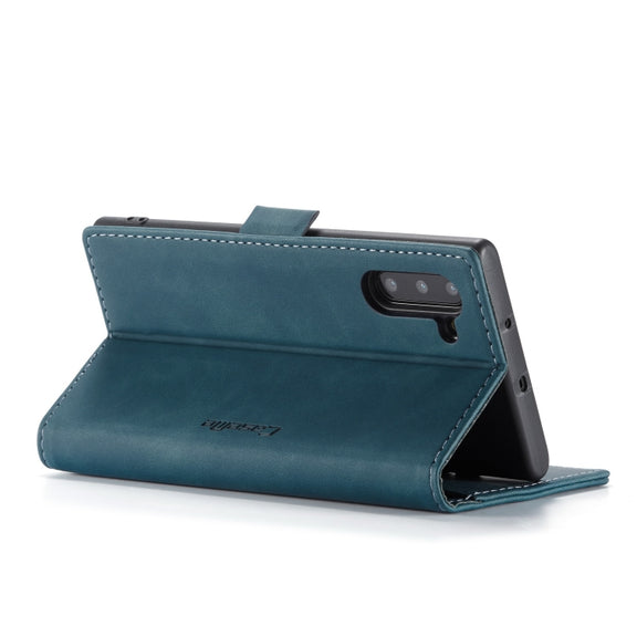CaseMe-013 Multifunctional Horizontal Flip Leather Case with Card Slot & Holder for Galaxy Note 10(Blue)