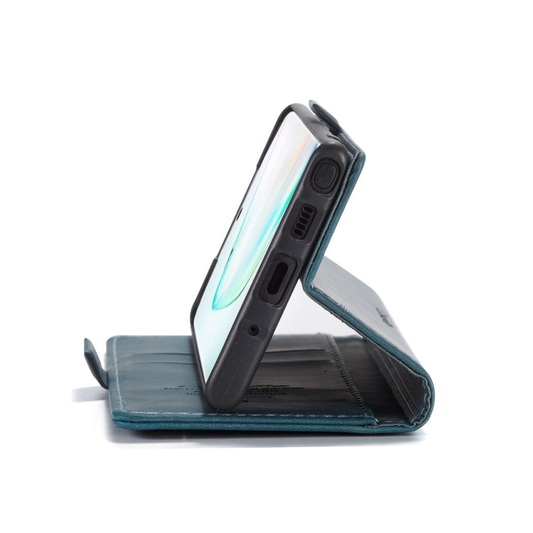 CaseMe-013 Multifunctional Horizontal Flip Leather Case with Card Slot & Holder for Galaxy Note 10(Blue)
