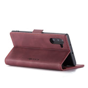 CaseMe-013 Multifunctional Horizontal Flip Leather Case with Card Slot & Holder for Galaxy Note 10(Red Wine)