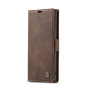 CaseMe-013 Multifunctional Horizontal Flip Leather Case with Card Slot & Holder for Galaxy Note 10(Coffee)