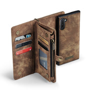 For Samsung Galaxy Note10 CaseMe-008 Detachable Multifunctional Flip Leather Phone Case(Brown)