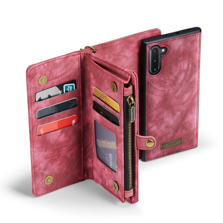 For Samsung Galaxy Note10 CaseMe-008 Detachable Multifunctional Flip Leather Phone Case(Red)