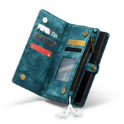 For Samsung Galaxy Note10 CaseMe-008 Detachable Multifunctional Flip Leather Phone Case(Blue)