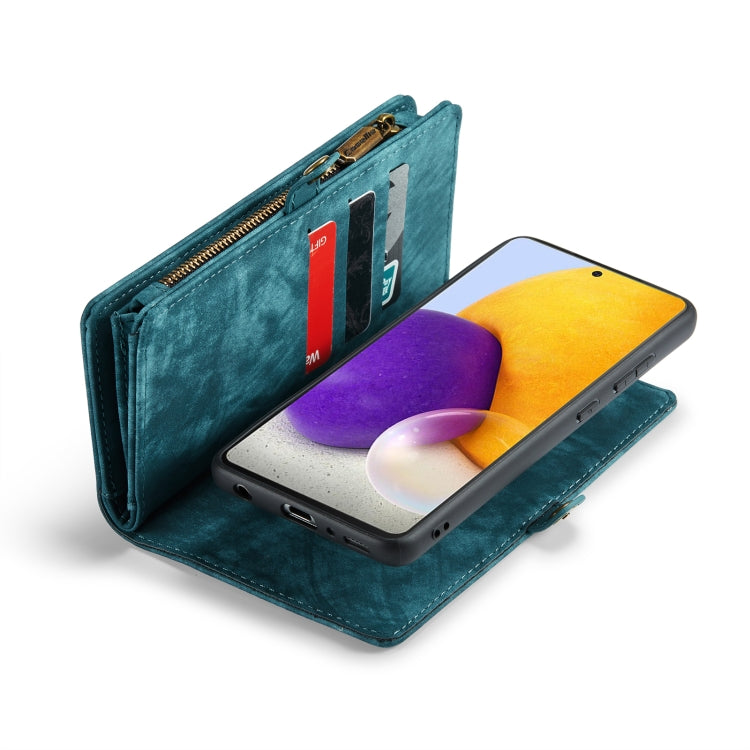 For Samsung Galaxy Note10 CaseMe-008 Detachable Multifunctional Flip Leather Phone Case(Blue)