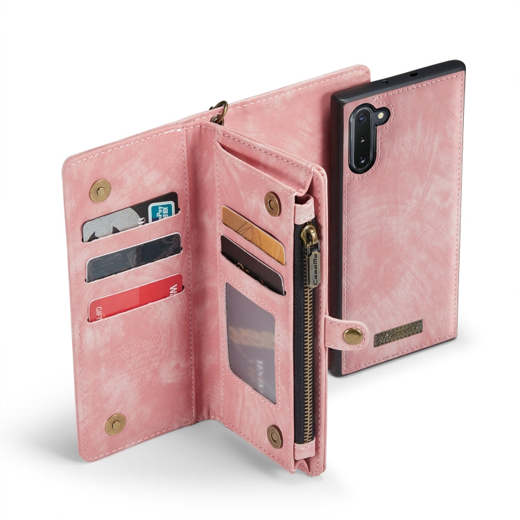For Samsung Galaxy Note10 CaseMe-008 Detachable Multifunctional Flip Leather Phone Case(Pink)