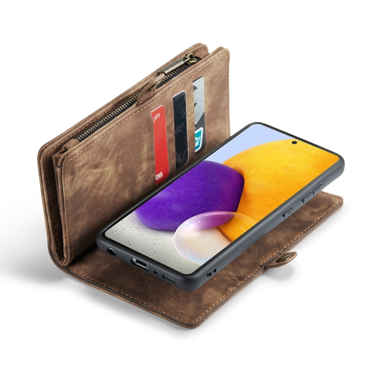 For Samsung Galaxy Note10+ CaseMe-008 Detachable Multifunctional Flip Leather Phone Case(Brown)
