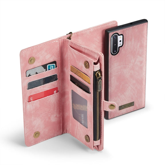 For Samsung Galaxy Note10+ CaseMe-008 Detachable Multifunctional Flip Leather Phone Case(Pink)