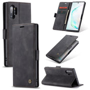 CaseMe-013 Multifunctional Horizontal Flip Leather Case with Card Slot & Holder & Wallet for Galaxy Note 10+(Black)