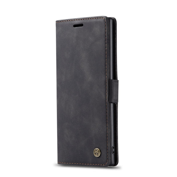 CaseMe-013 Multifunctional Horizontal Flip Leather Case with Card Slot & Holder & Wallet for Galaxy Note 10+(Black)