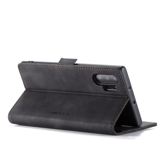CaseMe-013 Multifunctional Horizontal Flip Leather Case with Card Slot & Holder & Wallet for Galaxy Note 10+(Black)