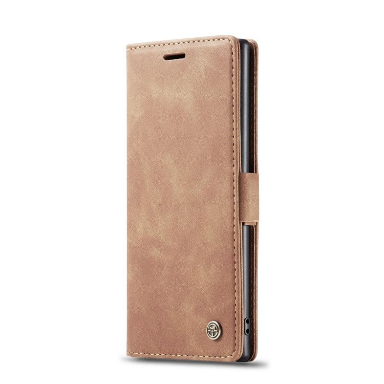CaseMe-013 Multifunctional Horizontal Flip Leather Case with Card Slot & Holder & Wallet for Galaxy Note 10+(Brown)