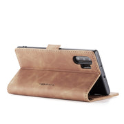 CaseMe-013 Multifunctional Horizontal Flip Leather Case with Card Slot & Holder & Wallet for Galaxy Note 10+(Brown)
