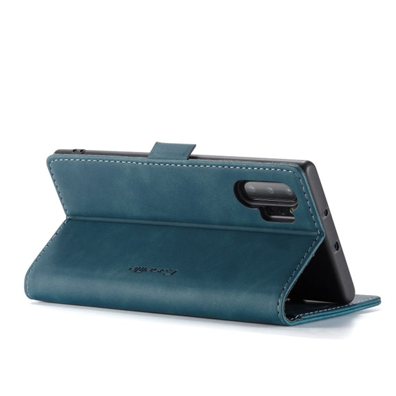 CaseMe-013 Multifunctional Horizontal Flip Leather Case with Card Slot & Holder & Wallet for Galaxy Note 10+(Blue)