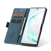 CaseMe-013 Multifunctional Horizontal Flip Leather Case with Card Slot & Holder & Wallet for Galaxy Note 10+(Blue)