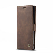 CaseMe-013 Multifunctional Horizontal Flip Leather Case with Card Slot & Holder & Wallet for Galaxy Note 10+(Coffee)