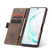 CaseMe-013 Multifunctional Horizontal Flip Leather Case with Card Slot & Holder & Wallet for Galaxy Note 10+(Coffee)
