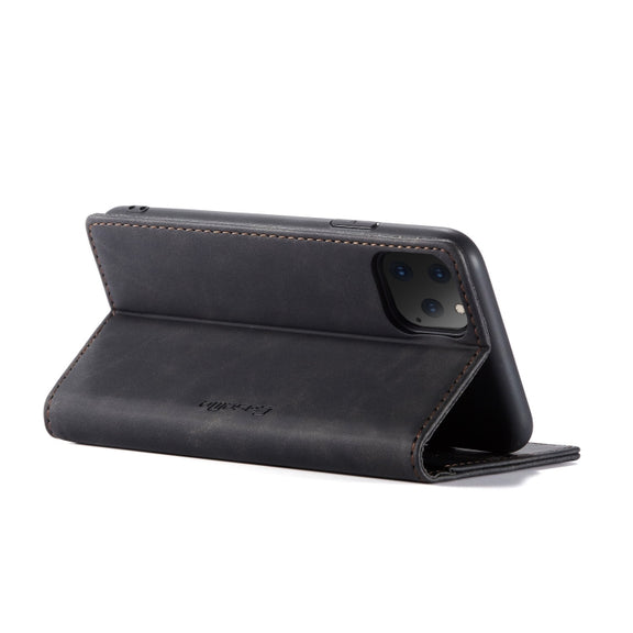 CaseMe-013 Multifunctional Horizontal Flip Leather Case with Card Slot & Holder & Wallet for iPhone 11 Pro(Black)
