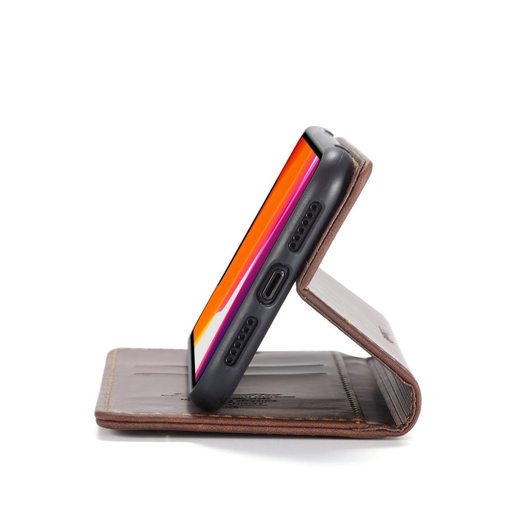 CaseMe-013 Multifunctional Horizontal Flip Leather Case with Card Slot & Holder & Wallet for iPhone 11(coffee)