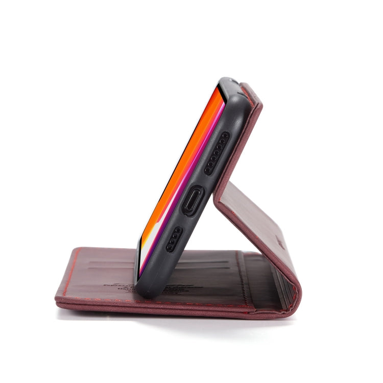 CaseMe-013 Multifunctional Horizontal Flip Leather Case with Card Slot & Holder & Wallet for iPhone 11 Pro Max(Wine)