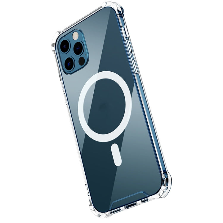 For iPhone 11 Magsafe Case Clear Four-corner Airbag Shockproof Case with Magnetic (Transparent)