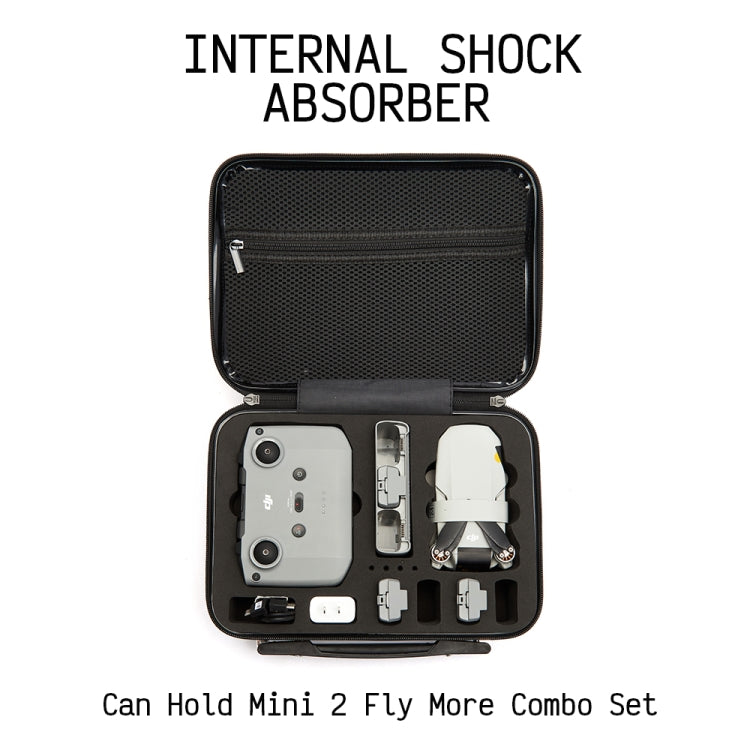 ls-S004 Portable Water-resistant Drone Handbag Storage Bag for DJI Mavic Mini 2(Black + Red Liner)