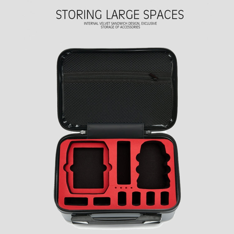 ls-S004 Portable Water-resistant Drone Handbag Storage Bag for DJI Mavic Mini 2(Silver +Red Liner)