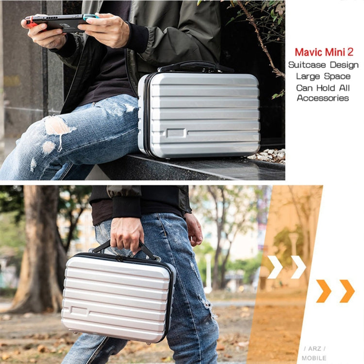 ls-S004 Portable Water-resistant Drone Handbag Storage Bag for DJI Mavic Mini 2(Black + Red Liner)