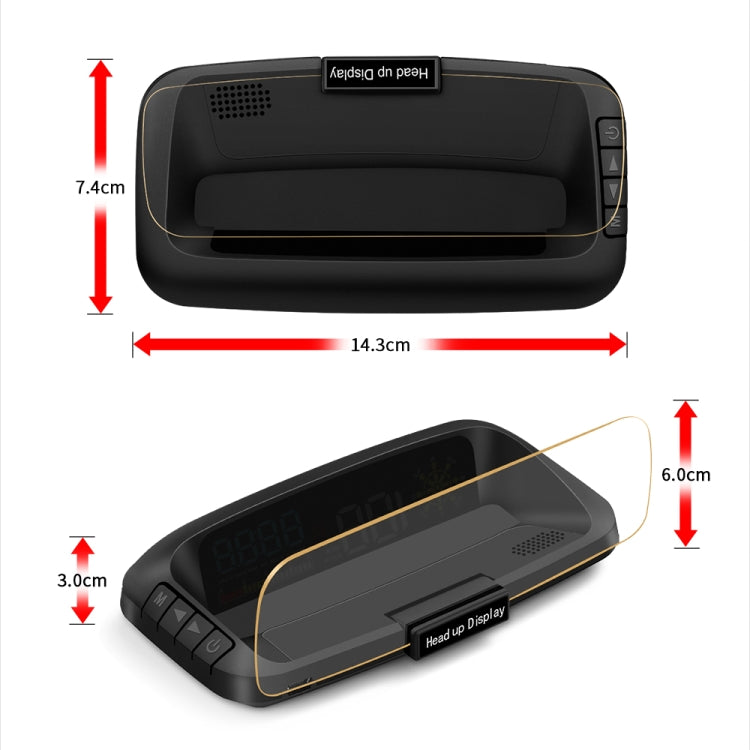 C5 OBD2 + GPS Mode Car HUD Head-up Display Water Temperature / Vehicle Speed / Voltage