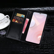 For HTC Desire 20+ idewei Crocodile Texture Horizontal Flip Leather Case with Holder & Card Slots & Wallet(Black)