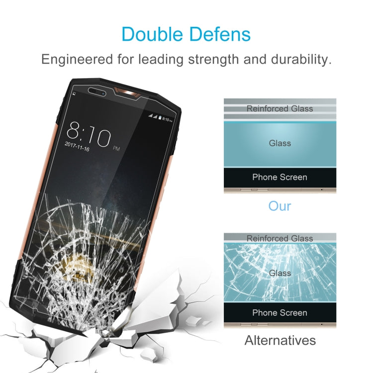 For Blackview BV9000 Pro 50 PCS 0.26mm 9H 2.5D Tempered Glass Film