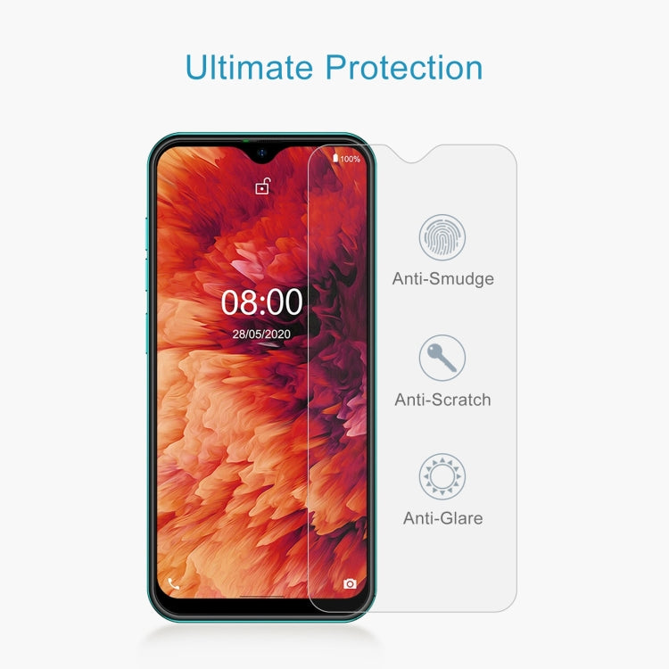For Ulefone Note 8P / Note 8 50 PCS 0.26mm 9H 2.5D Tempered Glass Film