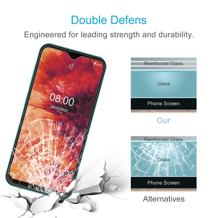 For Ulefone Note 8P / Note 8 50 PCS 0.26mm 9H 2.5D Tempered Glass Film