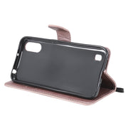 For Samsung Galaxy A01 Solid Color Horizontal Flip Protective Leather Case with Holder & Card Slots & Wallet & Photo Frame & Lanyard(Rose Gold)