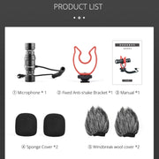 YELANGU MIC11 SLR Camera Mobile Phone Two-way Recording Microphone
