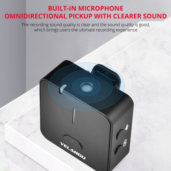 YELANGU MX5 2.4G Live Broadcast Interview Wireless Recording Camera Microphone, 1 Receiver to 1 Transmitter