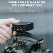 YELANGU MX5 2.4G Live Broadcast Interview Wireless Recording Camera Microphone, 1 Receiver to 1 Transmitter