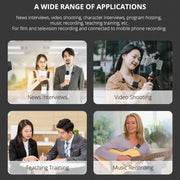 YELANGU MX5 2.4G Live Broadcast Interview Wireless Recording Camera Microphone, 1 Receiver to 1 Transmitter