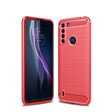 For Motorola One Fusion Brushed Texture Carbon Fiber TPU Case(Red) - Motorola Cases by PMC TechLife | Online Shopping South Africa | PMC TechLife | Buy Now Pay Later Mobicred