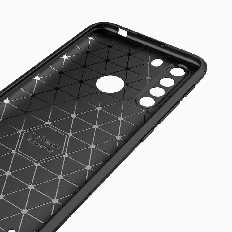 For Motorola One Fusion Brushed Texture Carbon Fiber TPU Case(Red)