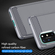 For OnePlus 8T Brushed Texture Carbon Fiber TPU Case (Grey)