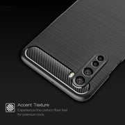 For OnePlus Nord Brushed Texture Carbon Fiber TPU Case(Black)